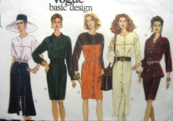 1469 EZ VOGUE DRESS LENGTHS, TOP, TUNIC, STRT- A-SKIRT PATTERN 6-16 2 SIZES